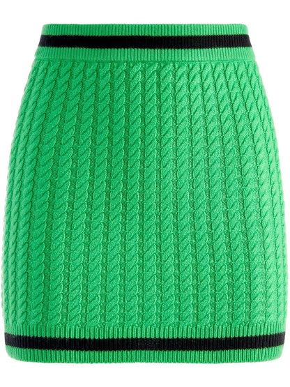 Ingrid Cable-Knit Mini Skirt