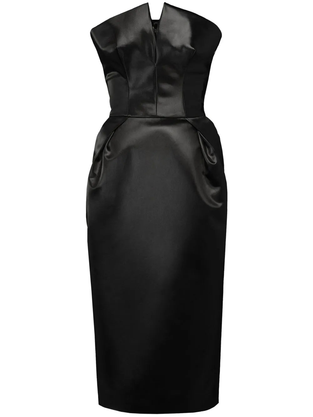 Cintzed Satin Midi Dress