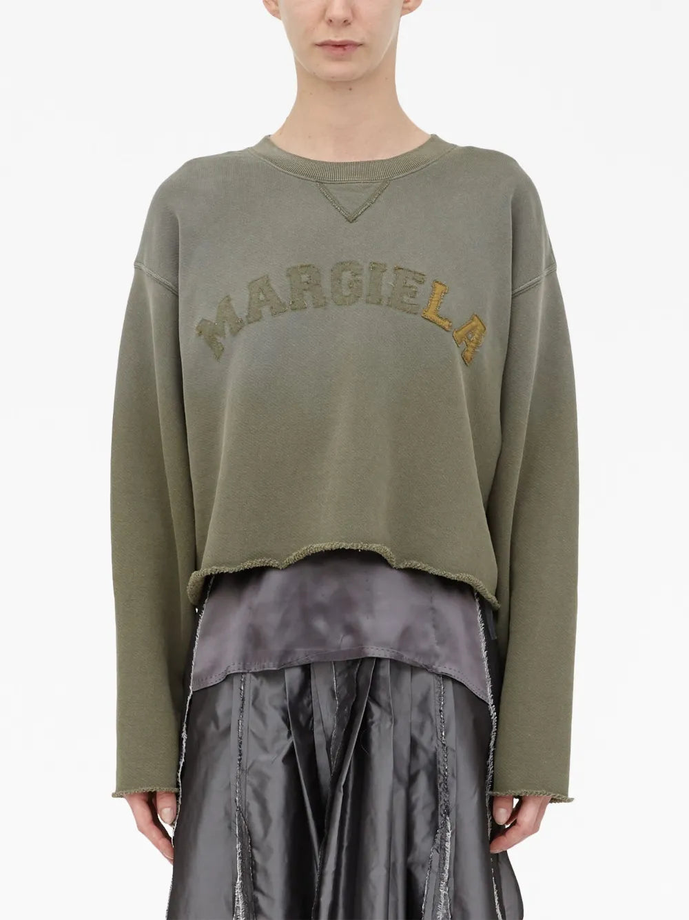 Logo-Print Cropped Sweatshirt