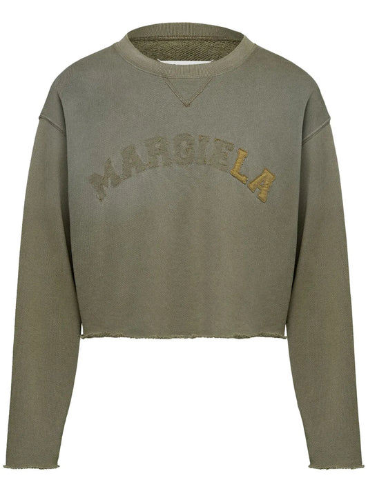 Logo-Print Cropped Sweatshirt