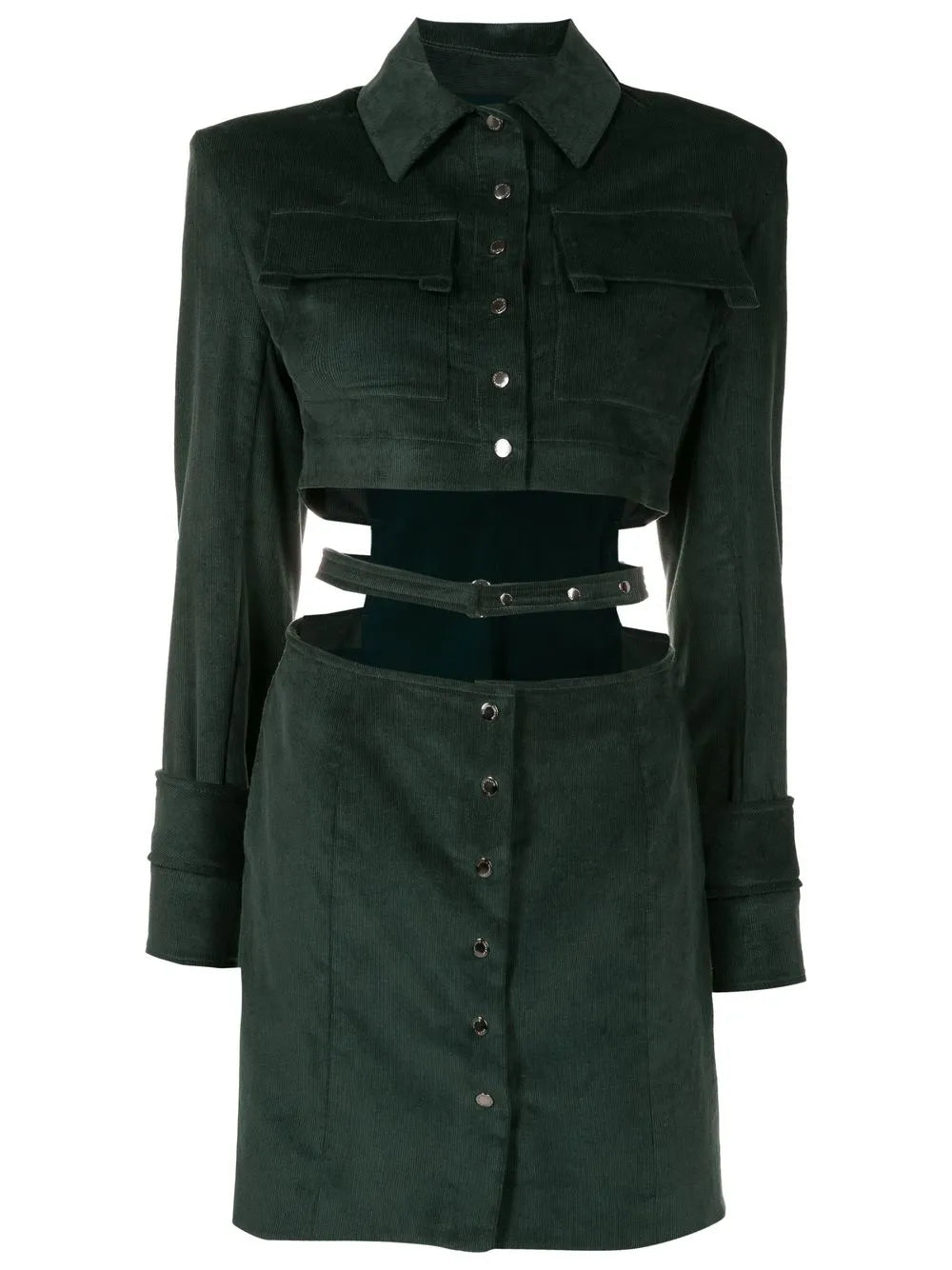 Corduroy Cut-Out Dress