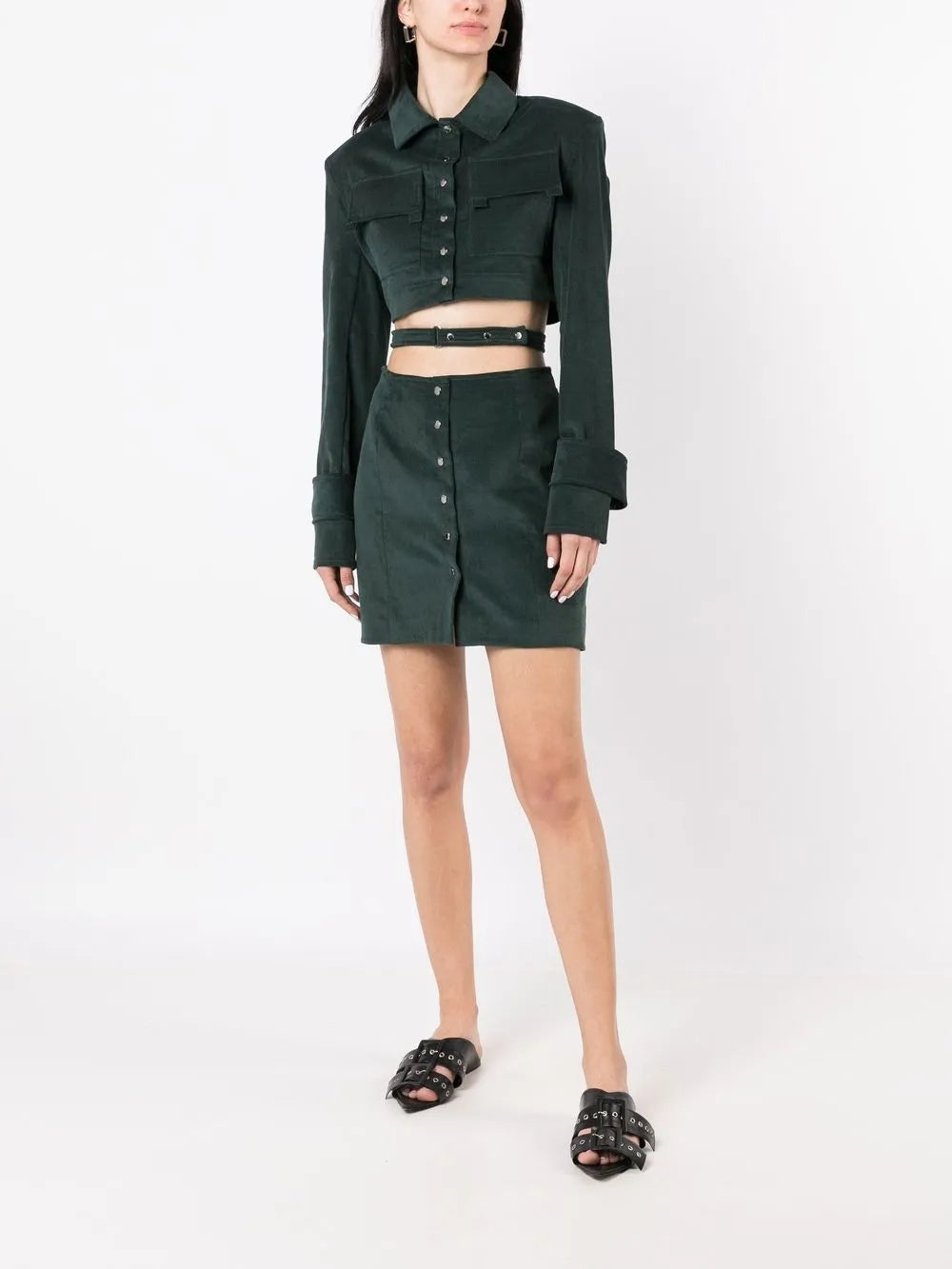 Corduroy Cut-Out Dress