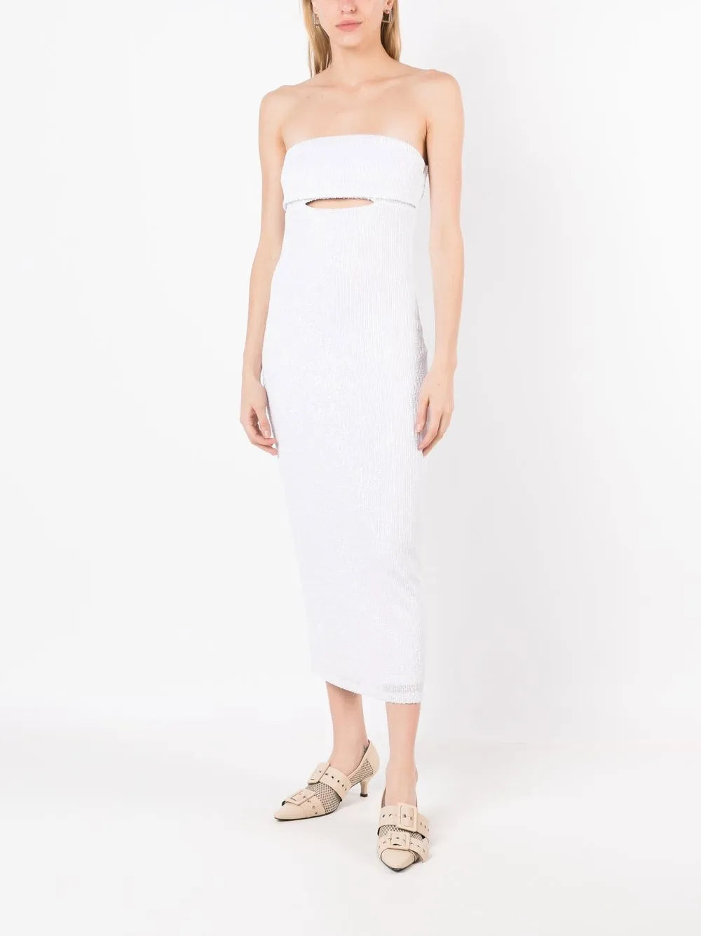 Sequin-Embellished Tube Dress