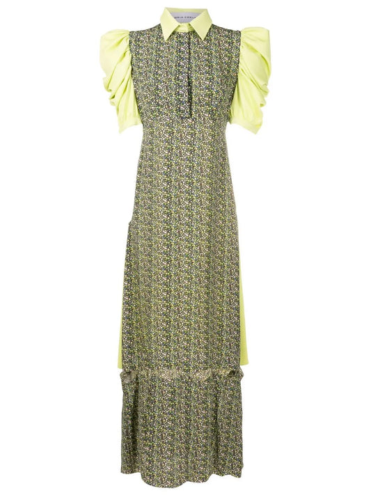 Abstract-Print Panelled Dress