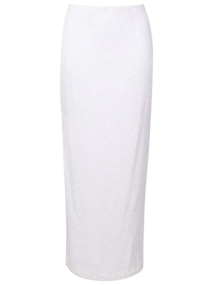 Sequin-Embellished Midi Skirt