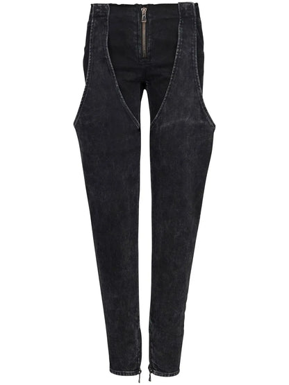 Low-Rise Washed Cotton Jeans