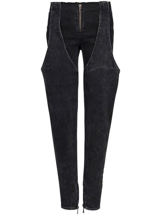 Low-Rise Washed Cotton Jeans