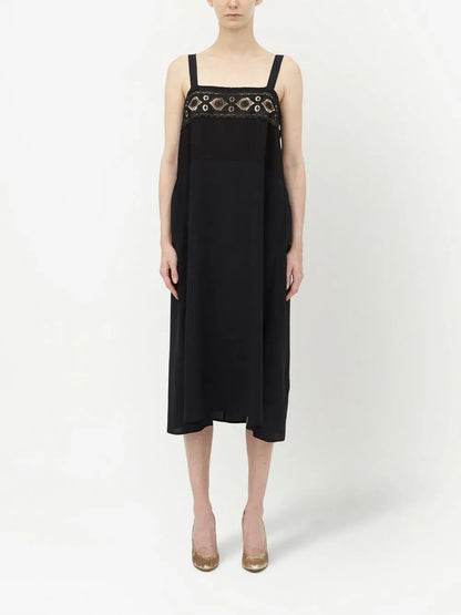 Embroidered Midi Dress