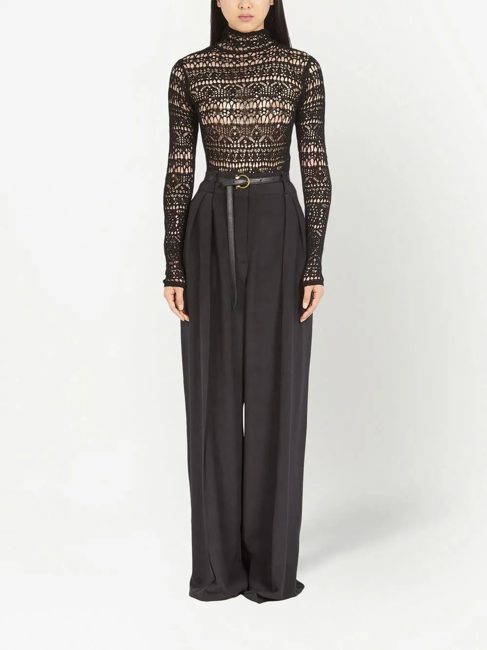 Belted Palazzo Trousers