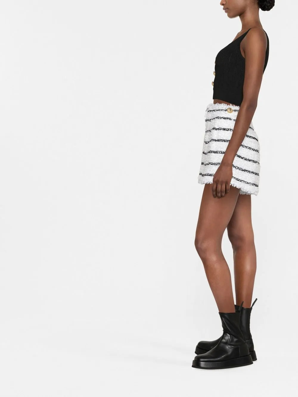Striped Tweed Shorts