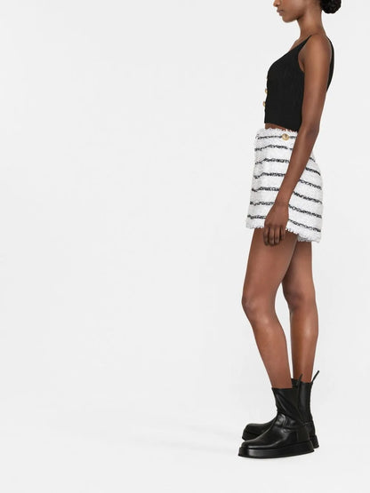 Striped Tweed Shorts