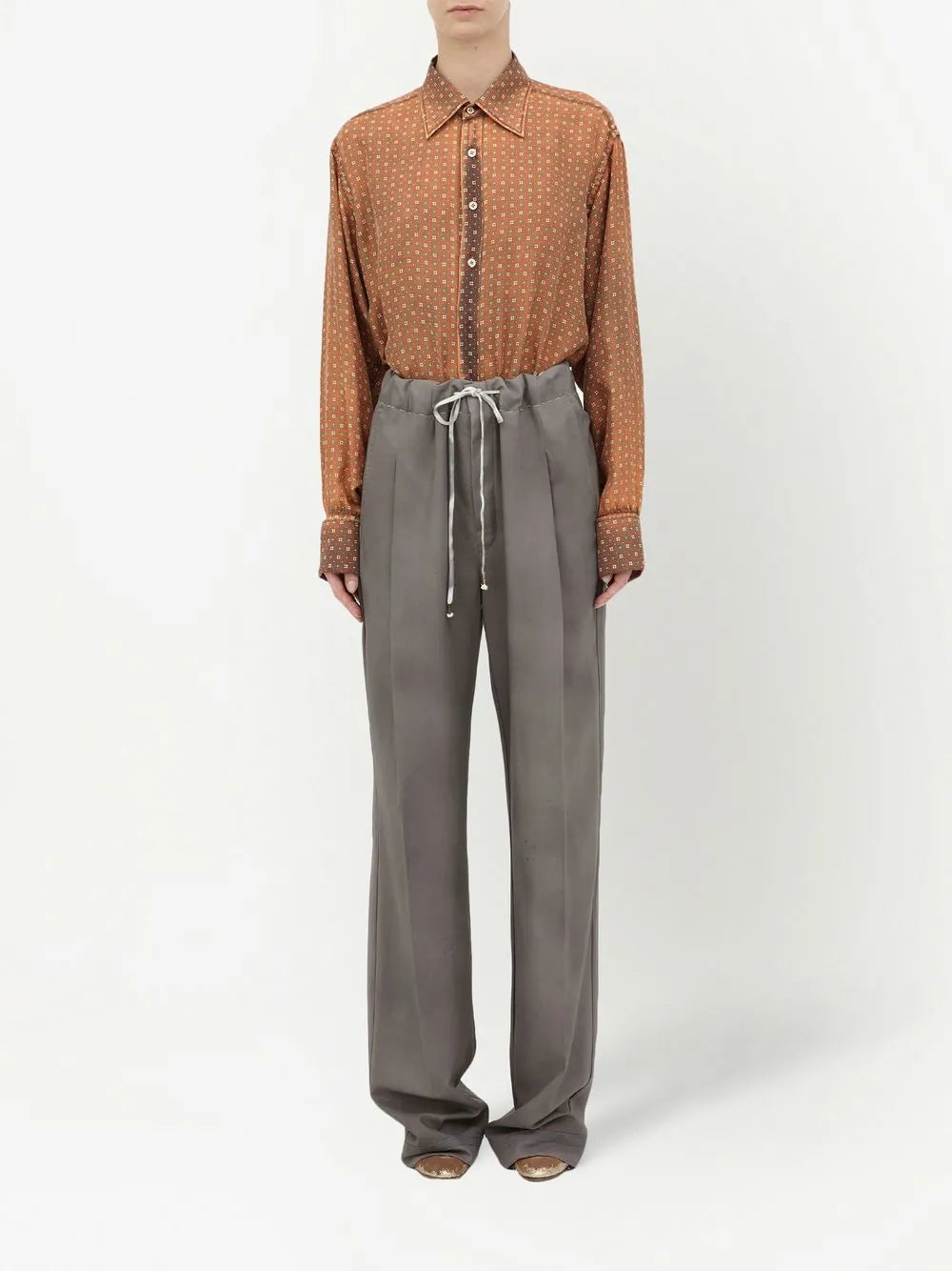 Wide-Leg Wool Trousers