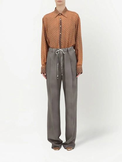 Wide-Leg Wool Trousers