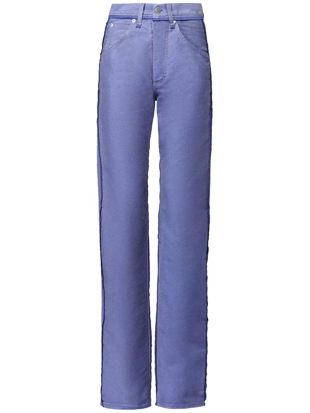 Distressed Straight-Leg Jeans