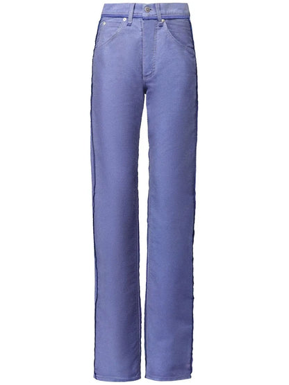 Distressed Straight-Leg Jeans
