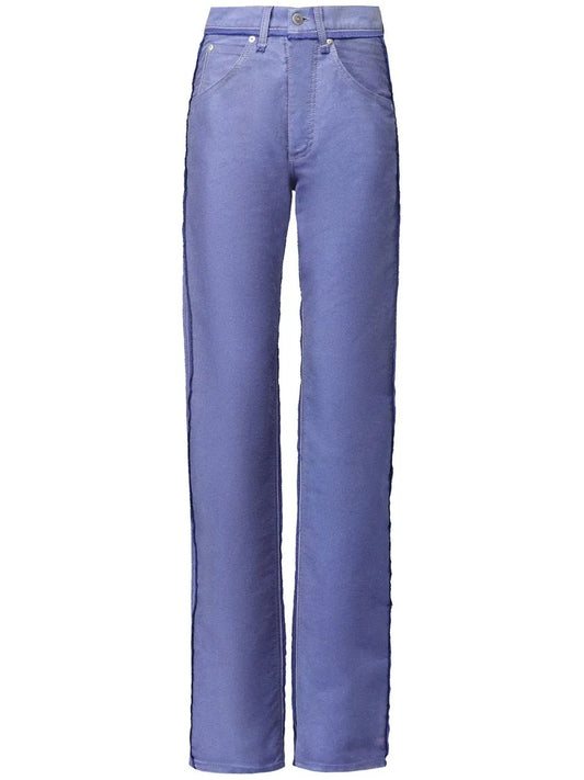 Distressed Straight-Leg Jeans