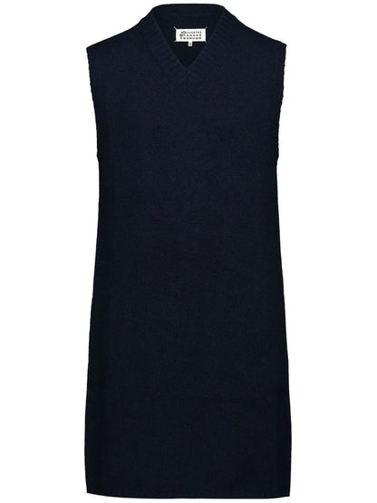 V-Neck Knitted Minidress