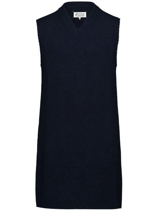 V-Neck Knitted Minidress