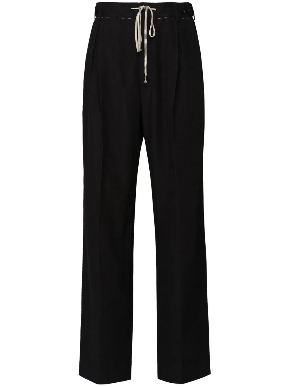 Moiré-Effect Straight-Leg Trousers