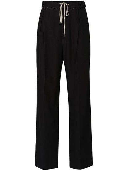 Moiré-Effect Straight-Leg Trousers