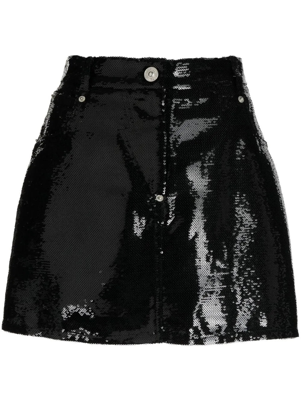 Patent-Finish Mini Skirt