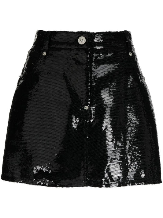 Patent-Finish Mini Skirt