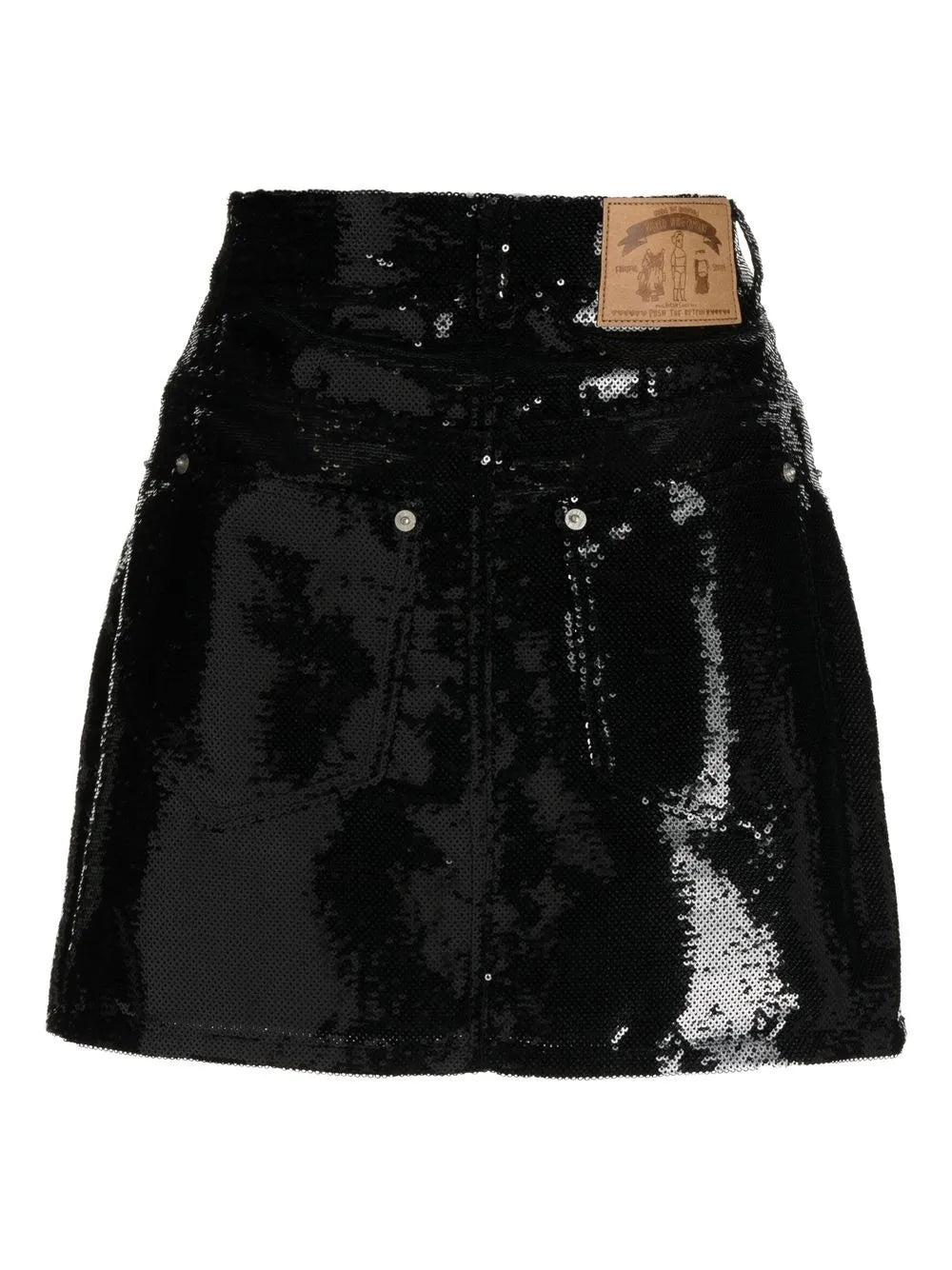 Patent-Finish Mini Skirt