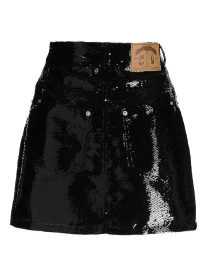 Patent-Finish Mini Skirt