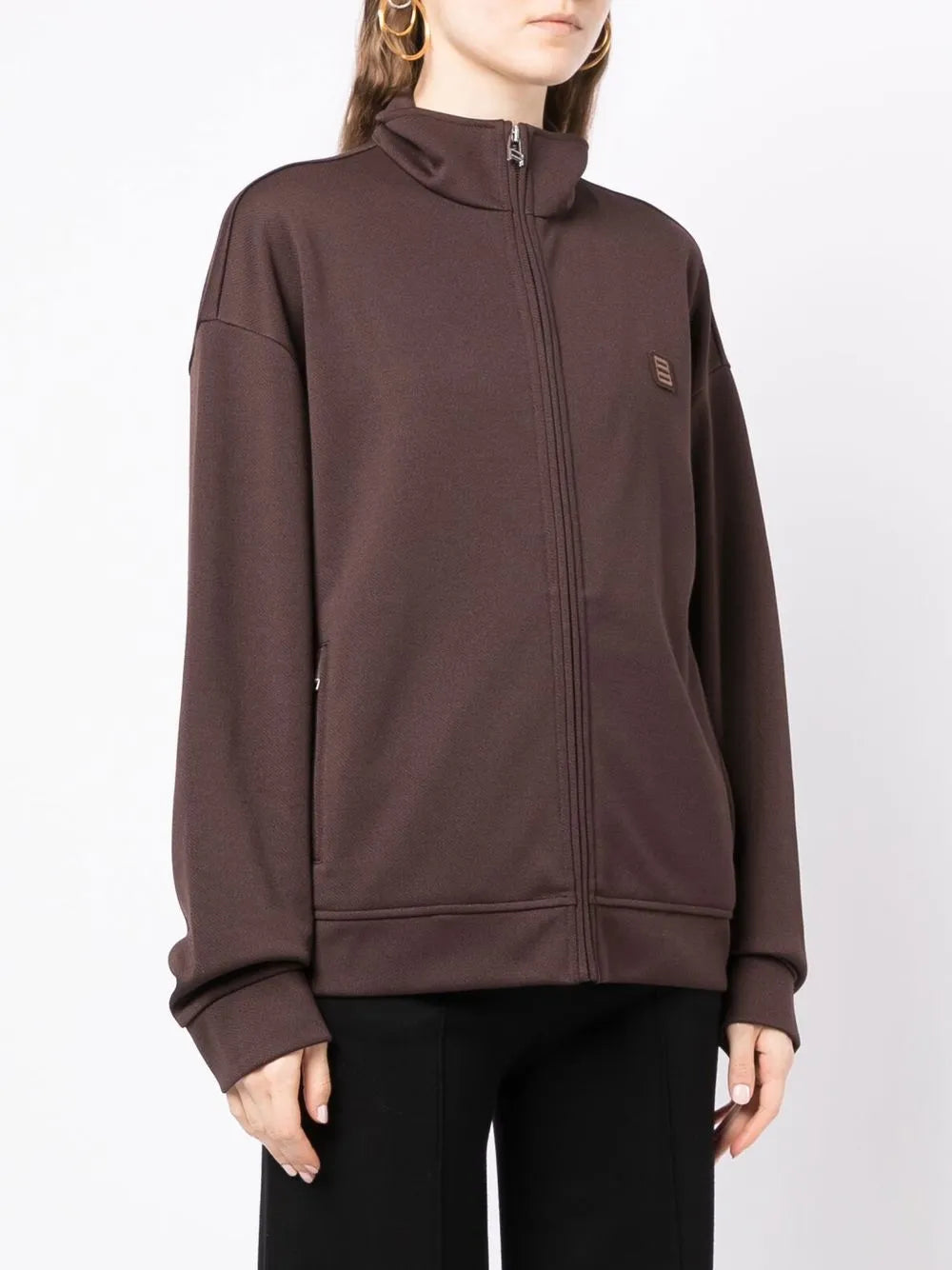 Logo-Patch Zip-Up Sweatshirt