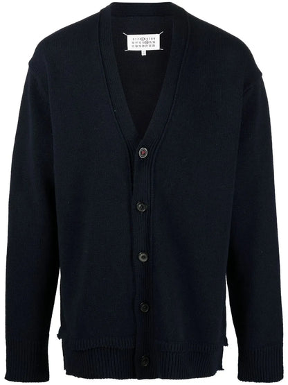 Elbow-Patch V-Neck Cardigan