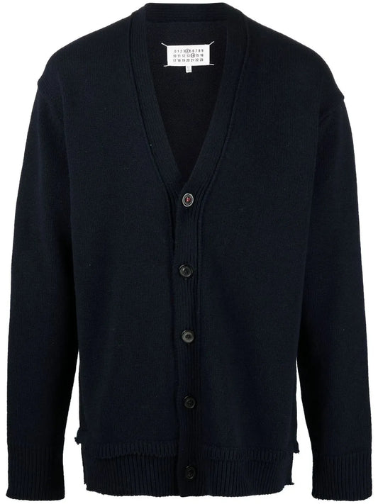 Elbow-Patch V-Neck Cardigan