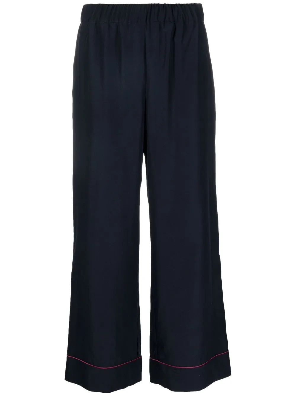 Straight-Leg Cropped Trousers