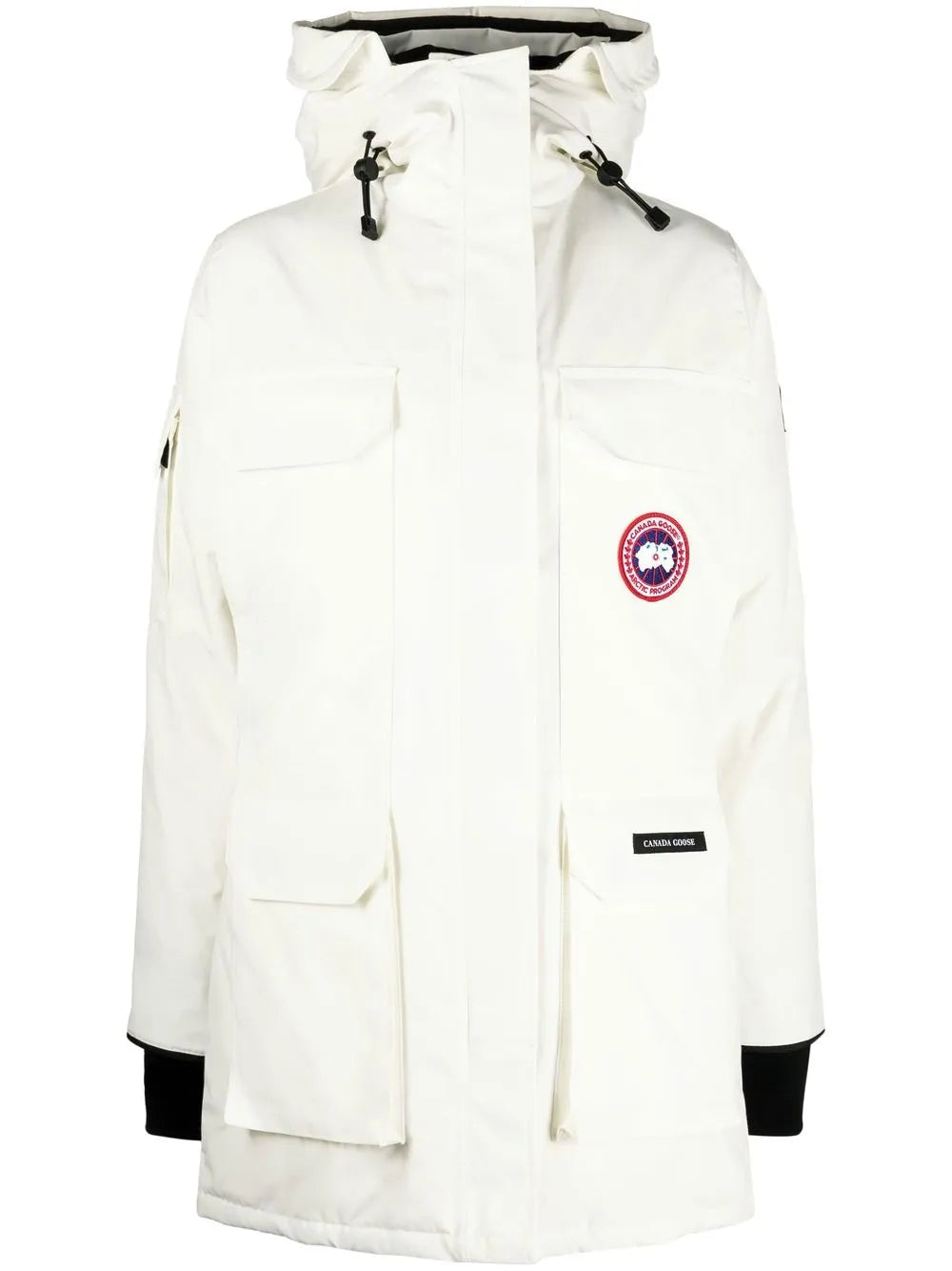Logo-Patch Detail Padded Coat