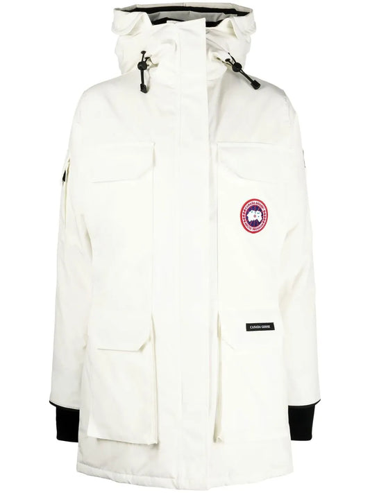 Logo-Patch Detail Padded Coat