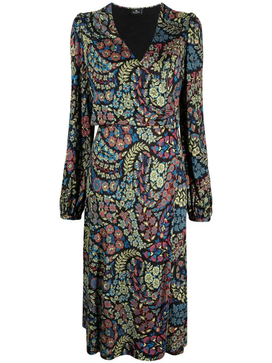Paisley Print Midi Dress