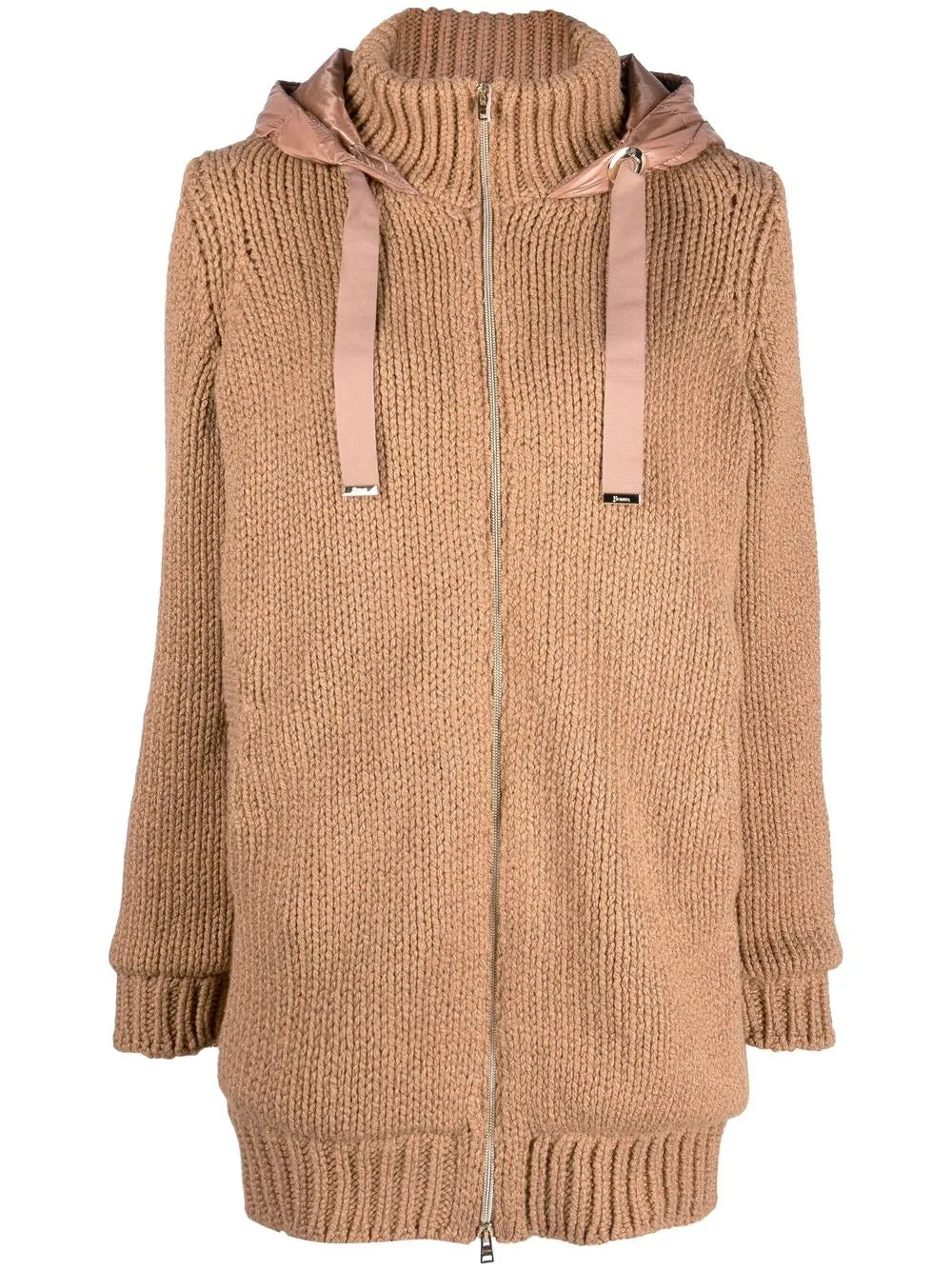 Padded-Panel Knitted Jacket