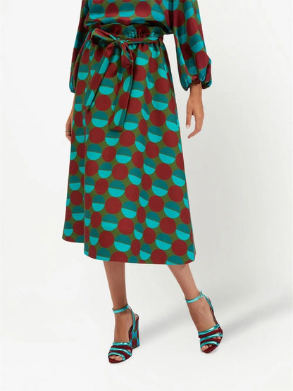 Sardegna Graphic-Print A-Line Skirt