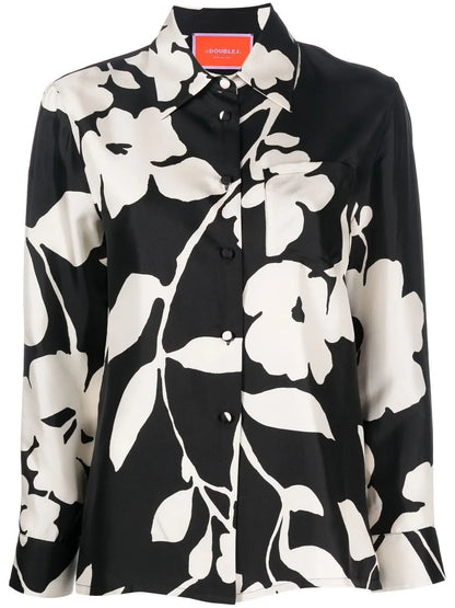 Boy Floral-Print Silk Shirt
