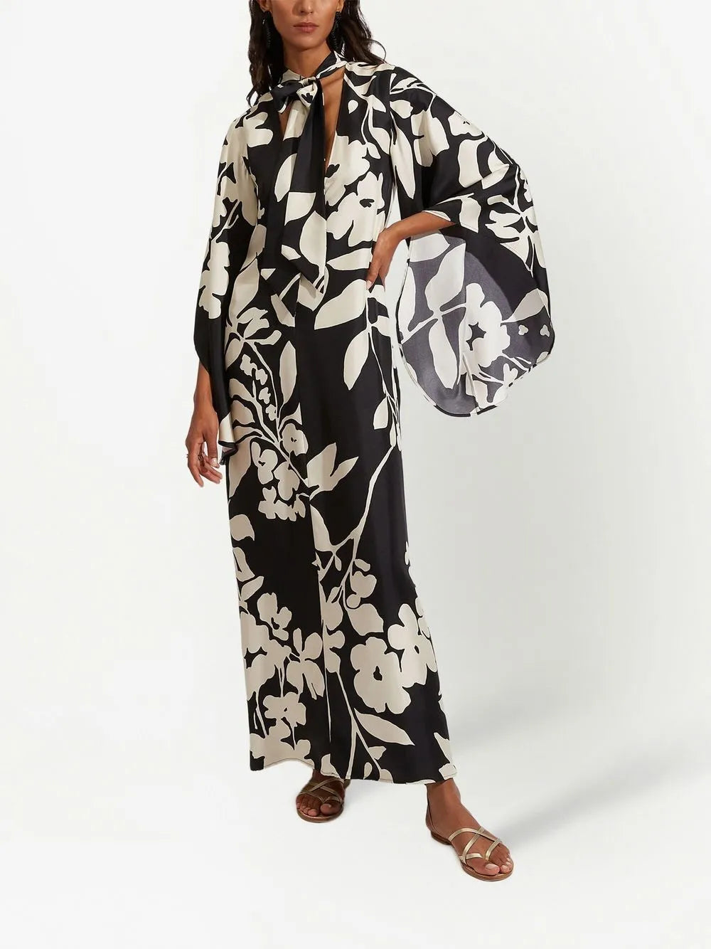 Magnifico Floral-Print Silk Maxi Dress