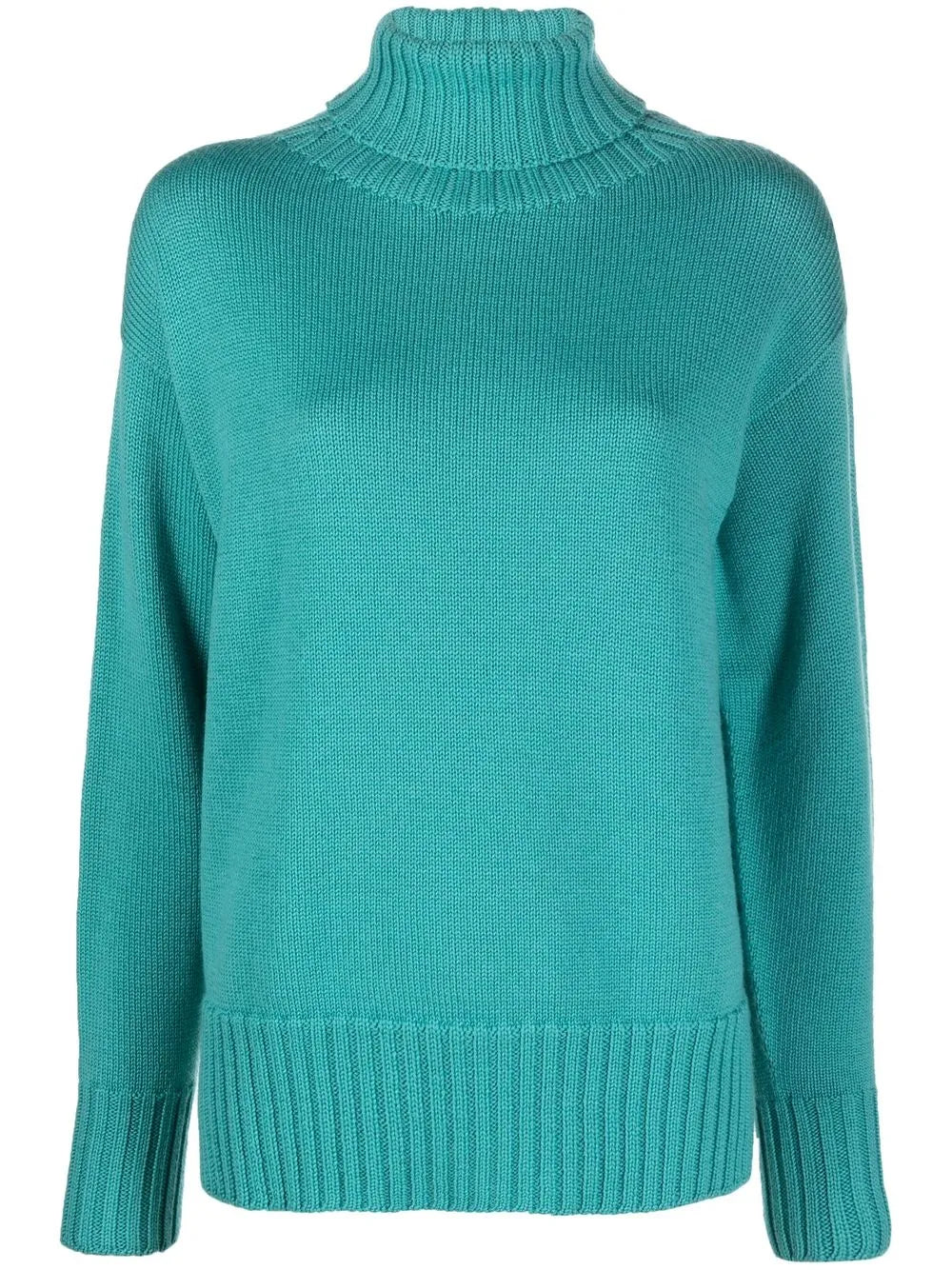 Ribbed-Trim Roll-Neck Jumper