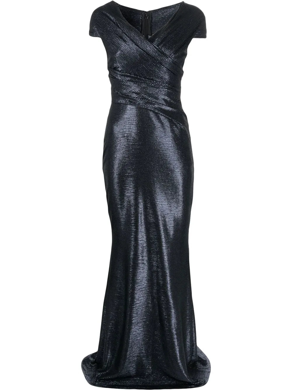 Metallic-Sheen Fitted Gown