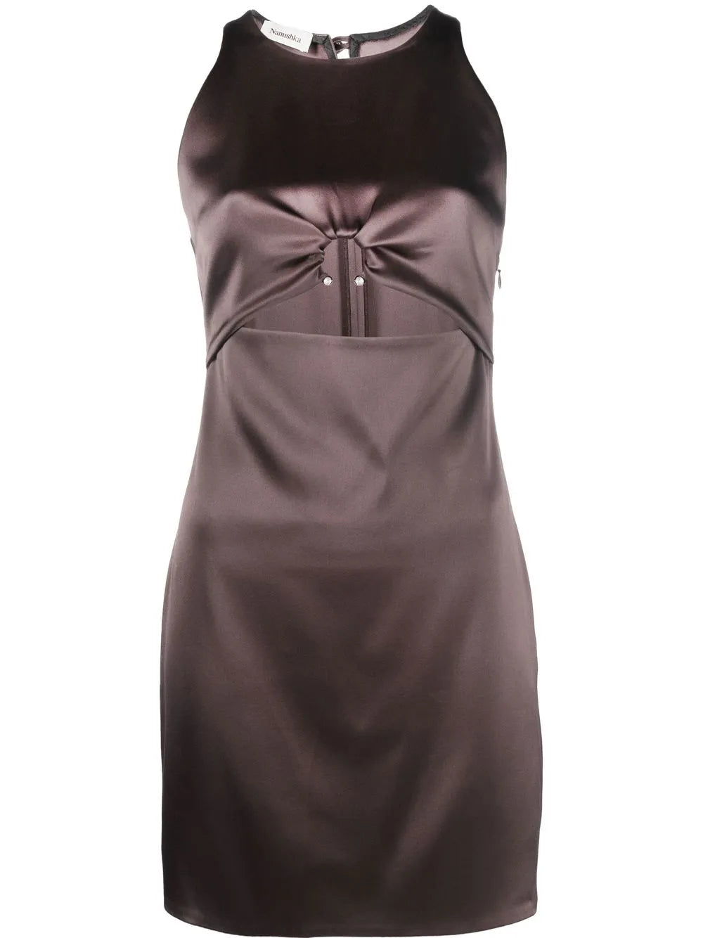 Ring-Detail Cut-Out Mini Dress