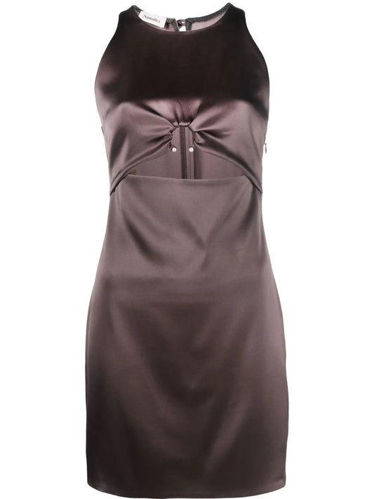 Ring-Detail Cut-Out Mini Dress