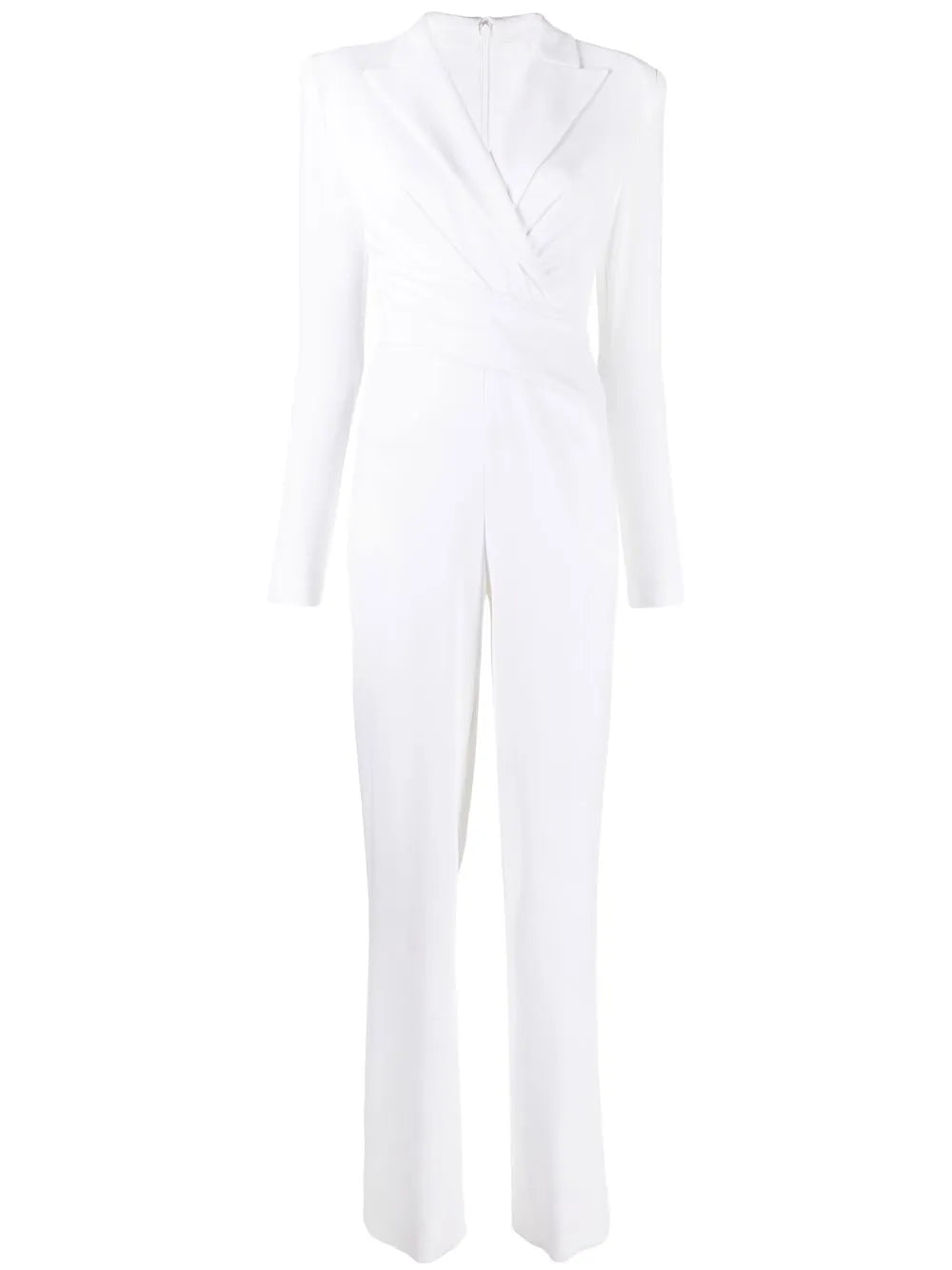 Long-Sleeve Wrap-Design Jumpsuit