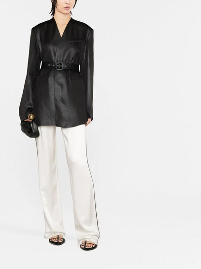Belted Single-Breasted Blazer