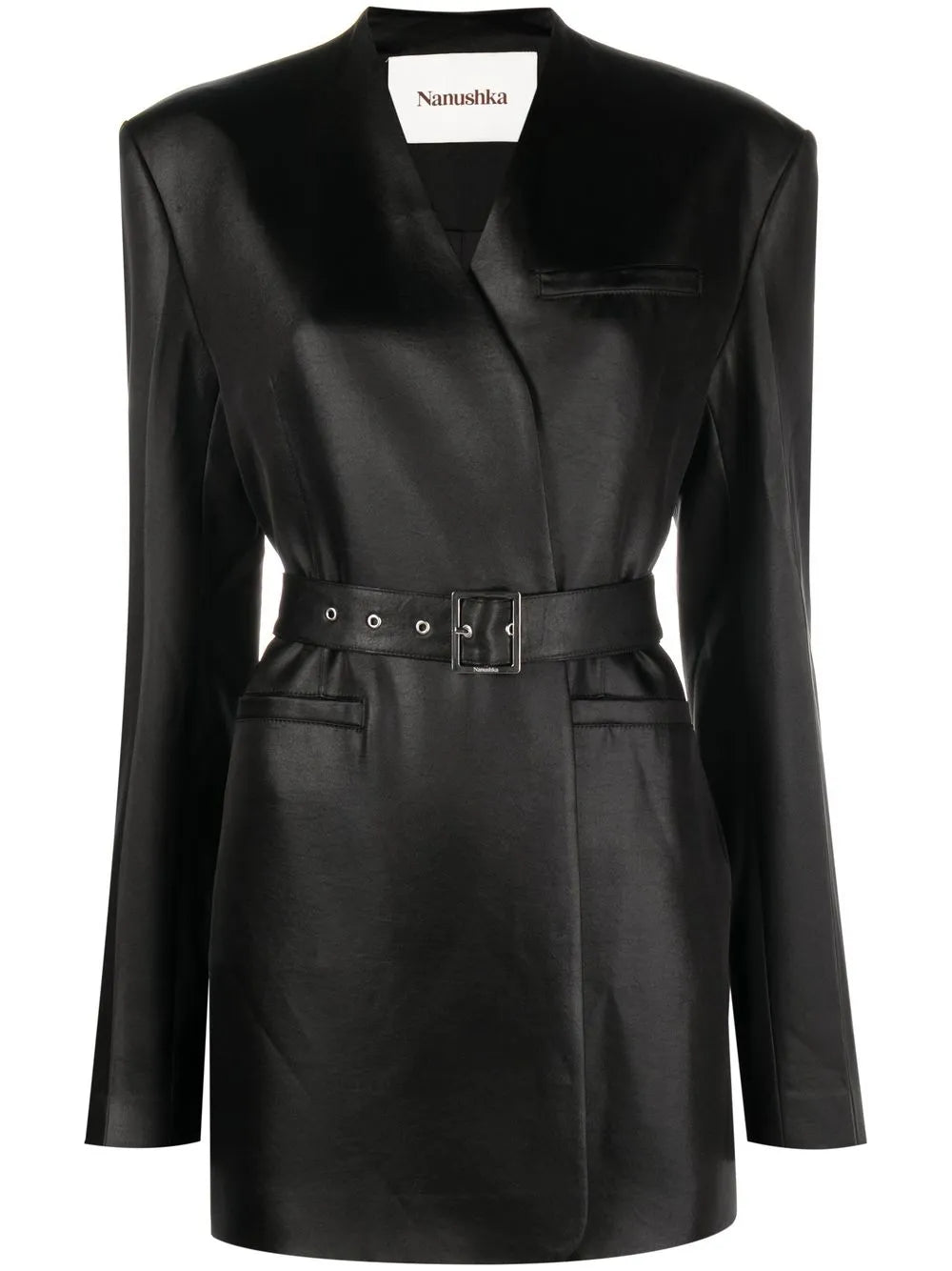 Belted Single-Breasted Blazer
