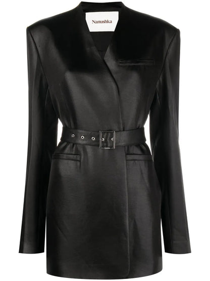 Belted Single-Breasted Blazer