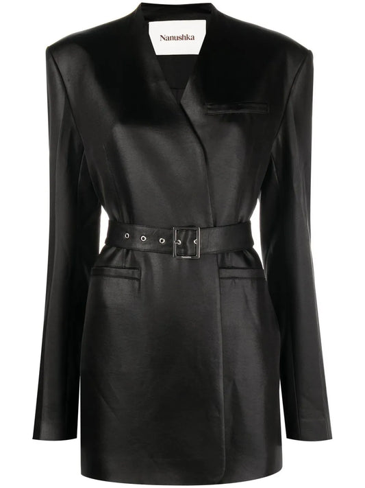 Belted Single-Breasted Blazer