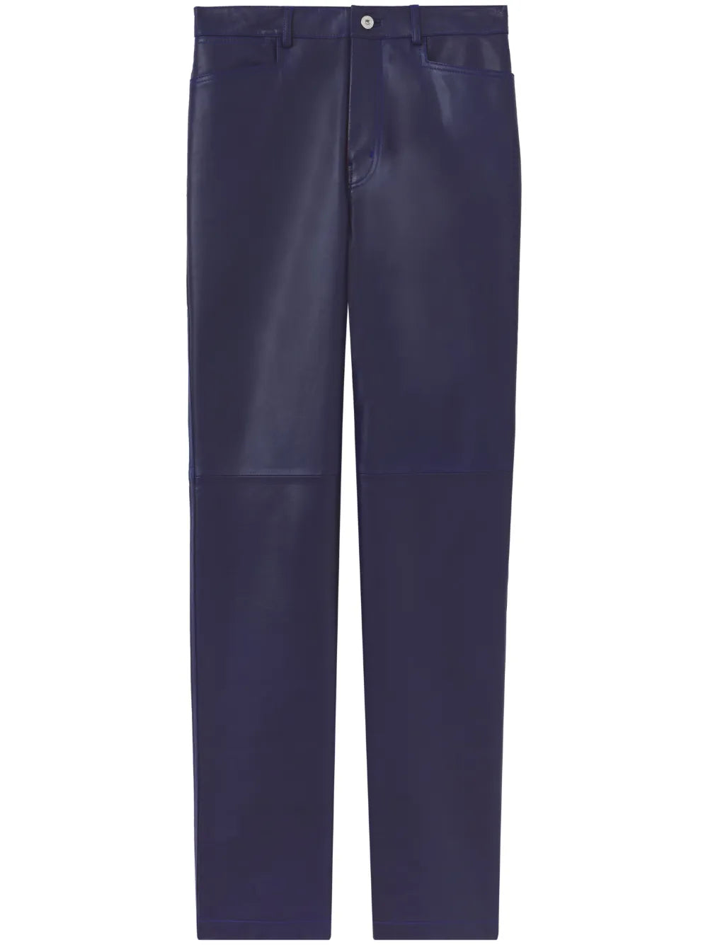 Leather Straight-Leg Trousers