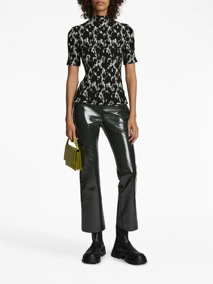 Vinyl Cropped Trousers